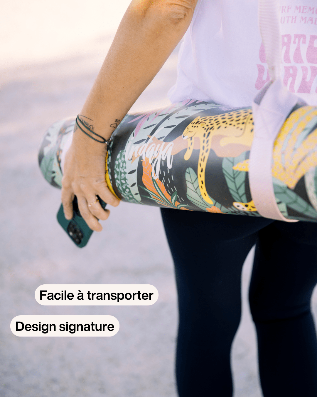 Tapis de yoga Jungle – antidérapant et confortable – Indaya