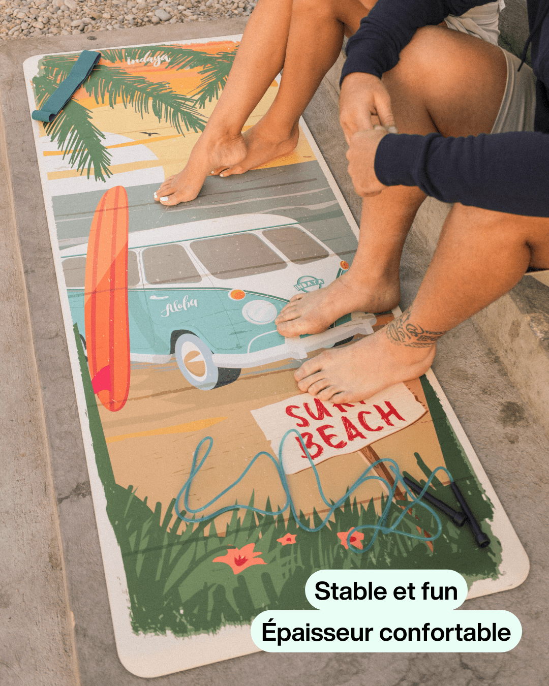 Tapis de yoga Jungle – antidérapant et confortable – Indaya